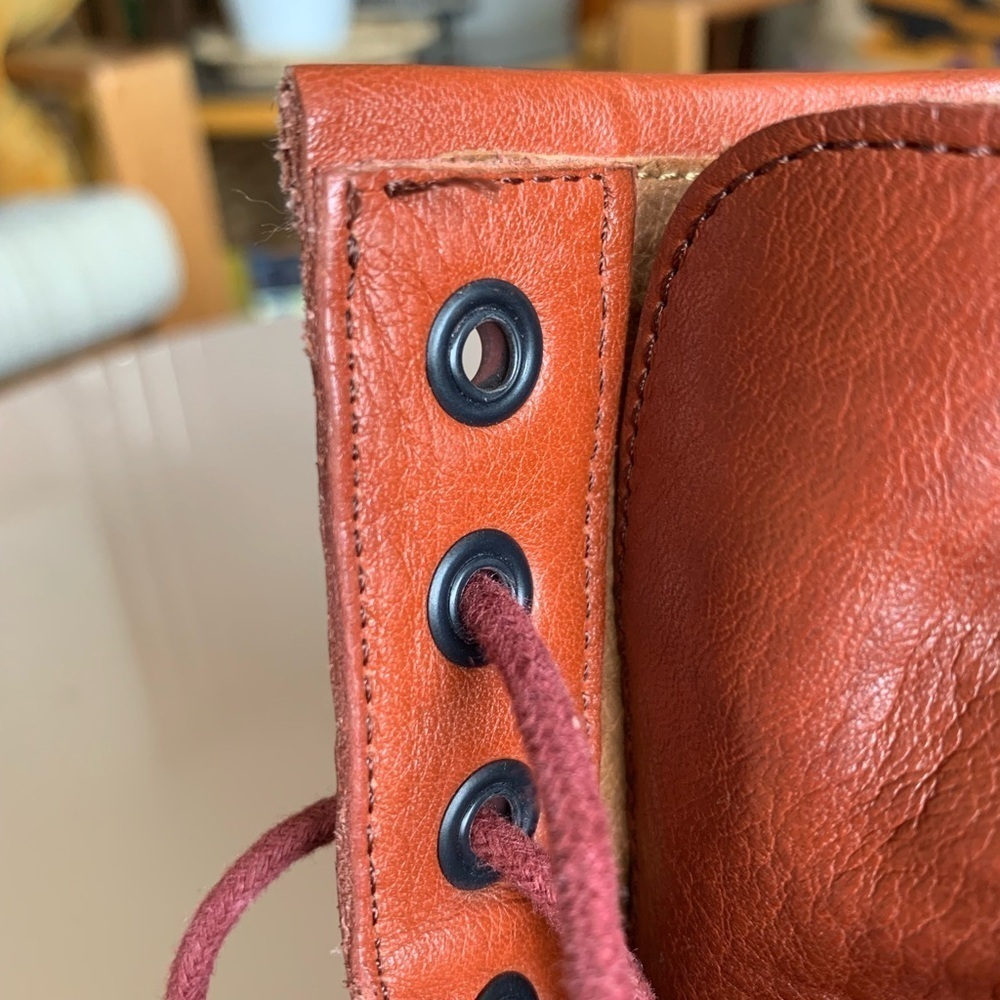 FRYE Veronica Combat Boot In Red Clay - Picture 13 of 16